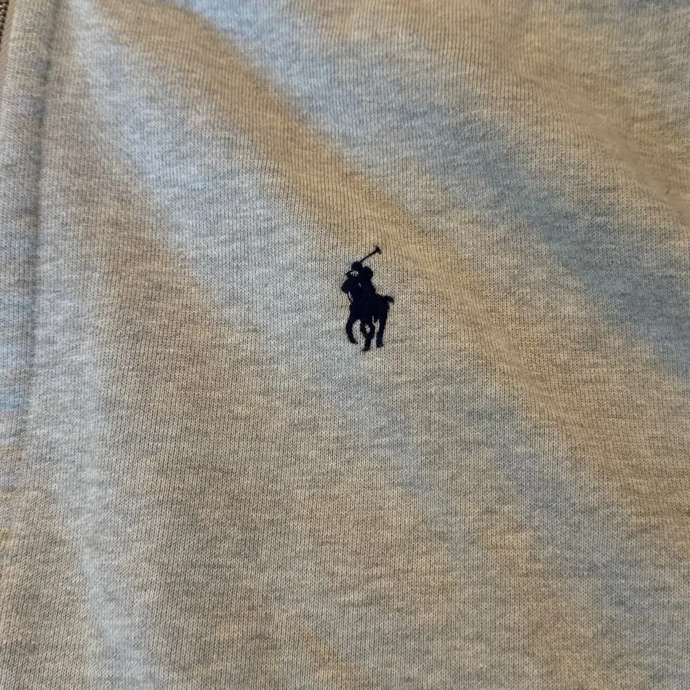 Polo Ralph Lauren Men’s Large Gray Full Zip Hoodie Pony Logo Preppy Luxury